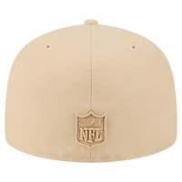 Men's New Era  Beige Pittsburgh Steelers Color Pack A-Frame 59FIFTY Fitted Hat