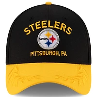 Men's New Era Black/Gold Pittsburgh Steelers 2025 NFL Draft 39THIRTY Flex Hat