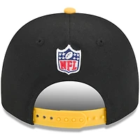 Casquette snapback 9FIFTY A-Frame noire/dorée pour homme des Pittsburgh Steelers, draft NFL 2025, New Era