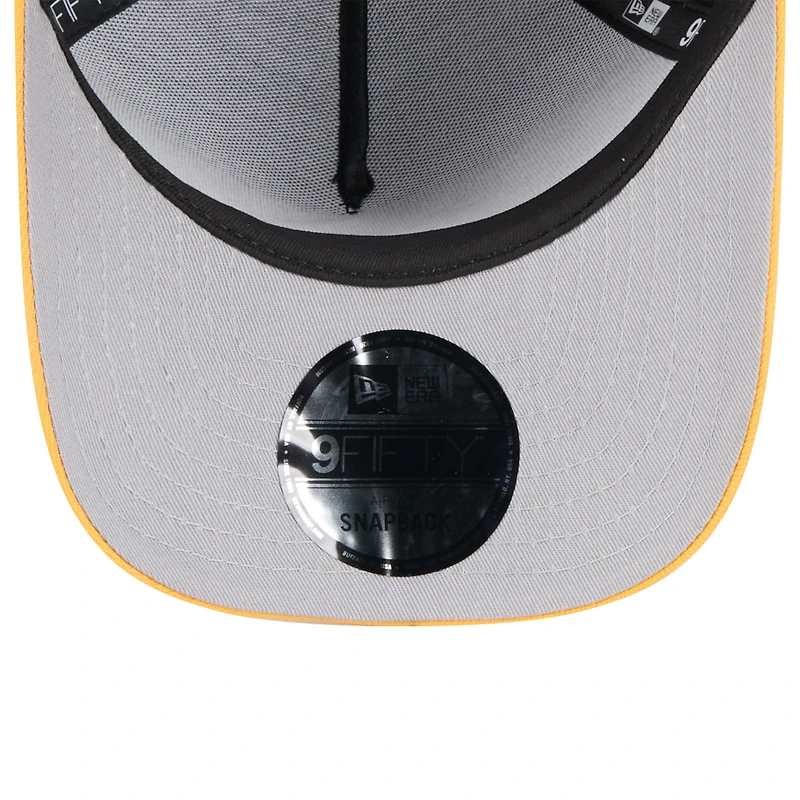 Casquette snapback 9FIFTY A-Frame noire/dorée pour homme des Pittsburgh Steelers, draft NFL 2025, New Era