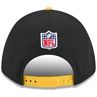 Casquette ajustable New Era 9FORTY M-Crown A-Frame noire/dorée pour homme, édition 2025 de la NFL des Pittsburgh Steelers