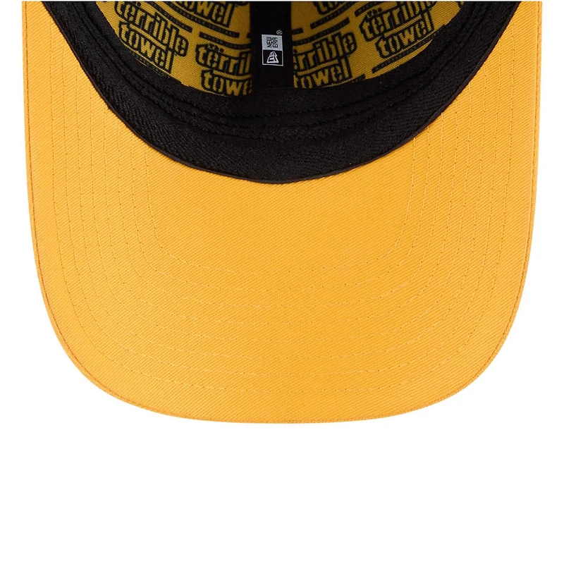 Casquette New Era Flex noire et or Pittsburgh Steelers 2026 NFL Draft 39THIRTY M-Crown pour homme