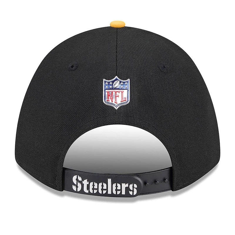 Men's New Era Black/Gold Pittsburgh Steelers 2026 NFL Draft 9FORTY M-Crown Adjustable Hat