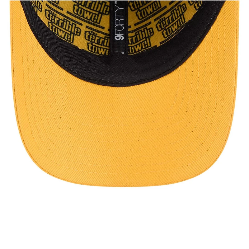 Men's New Era Black/Gold Pittsburgh Steelers 2026 NFL Draft 9FORTY M-Crown Adjustable Hat