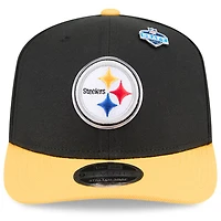 Casquette ajustable New Era noire et or Pittsburgh Steelers 2026 NFL Draft 9SEVENTY pour homme