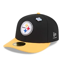 Men's New Era  Black/Gold Pittsburgh Steelers 2026 NFL Draft Pre-Curved 59FIFTY Fitted Hat