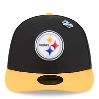 Men's New Era  Black/Gold Pittsburgh Steelers 2026 NFL Draft Pre-Curved 59FIFTY Fitted Hat