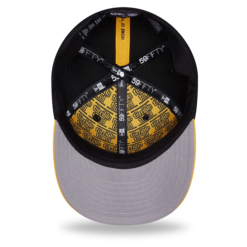 Men's New Era  Black/Gold Pittsburgh Steelers 2026 NFL Draft Pre-Curved 59FIFTY Fitted Hat