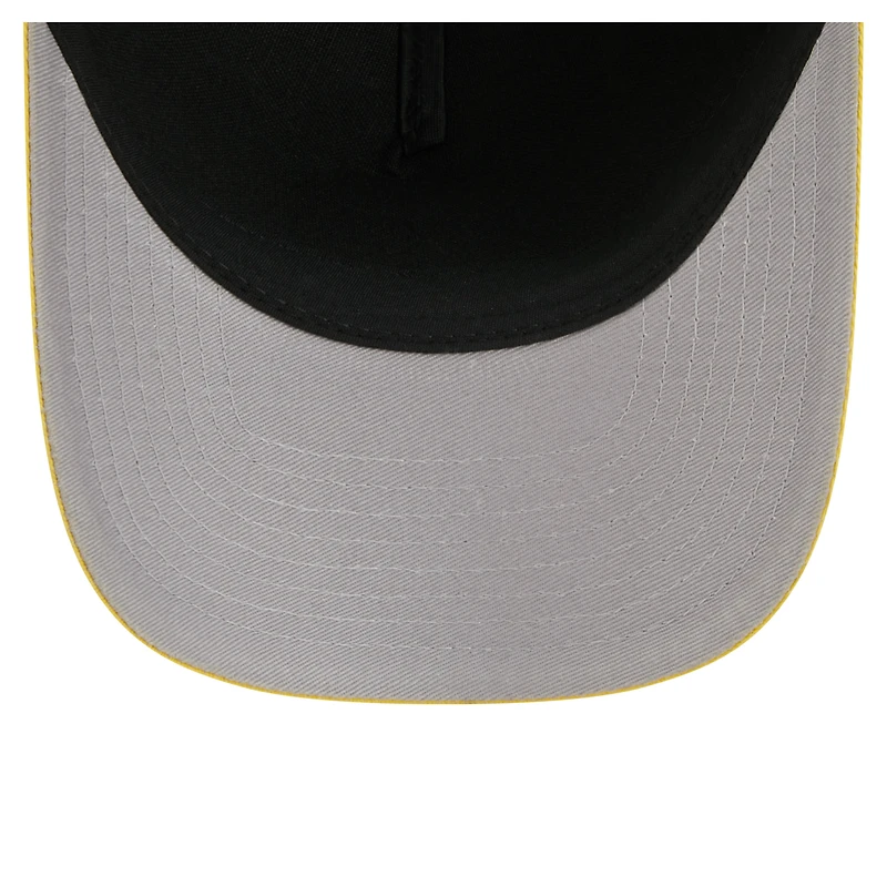 Casquette ajustable New Era noire et or Pittsburgh Steelers 9FORTY en feutre, modèle A-Frame, pour homme