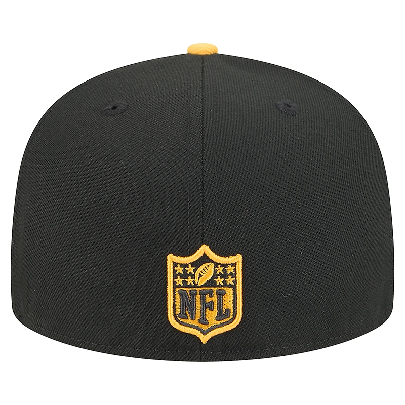 Men's New Era  Black/Gold Pittsburgh Steelers Break 59FIFTY Fitted Hat