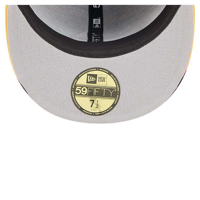 Casquette ajustée New Era Break 59FIFTY noire/dorée pour homme des Pittsburgh Steelers