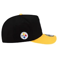 Casquette snapback New Era 9FIFTY Pixel A-Frame pour homme, noire et or, Pittsburgh Steelers