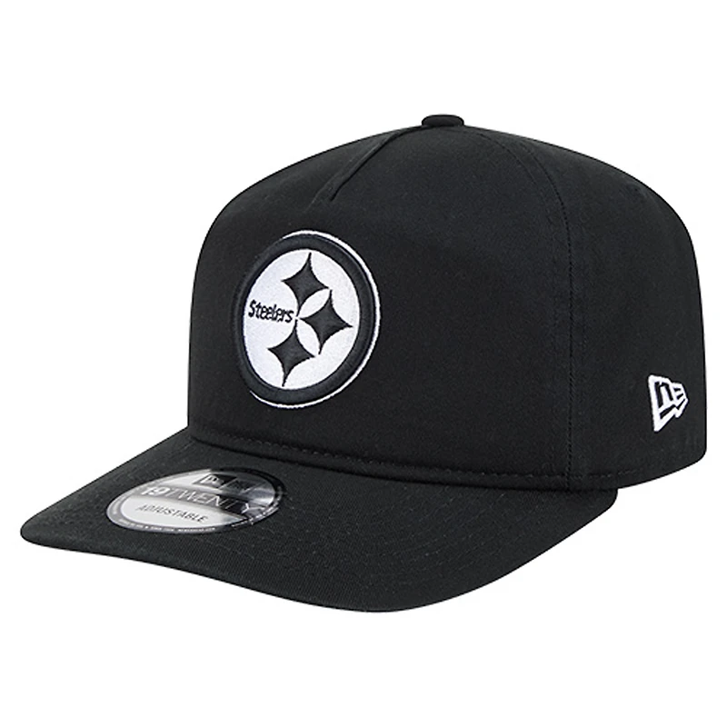 Men's New Era Black/White Pittsburgh Steelers 19TWENTY Adjustable Hat