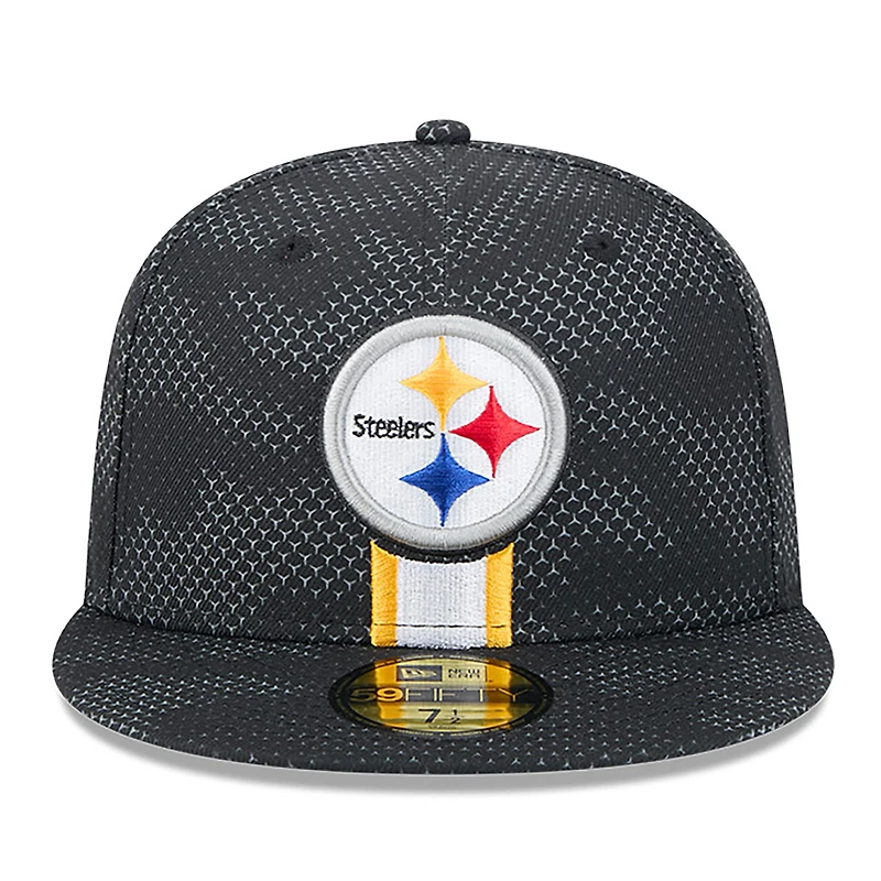 Men's New Era  Black Pittsburgh Steelers 2024 Sideline 59FIFTY Fitted Hat