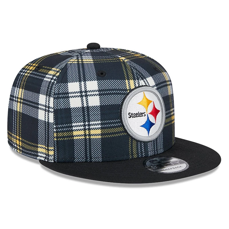 Men's New Era Black Pittsburgh Steelers 2024 Sideline Statement 9FIFTY Snapback Hat