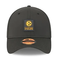 Casquette New Era noire 39THIRTY Flex des Pittsburgh Steelers 2025 pour homme