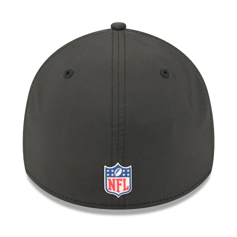 Casquette New Era noire 39THIRTY Flex des Pittsburgh Steelers 2025 pour homme