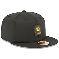 Casquette ajustée noire New Era 59FIFTY des Pittsburgh Steelers 2025 pour homme