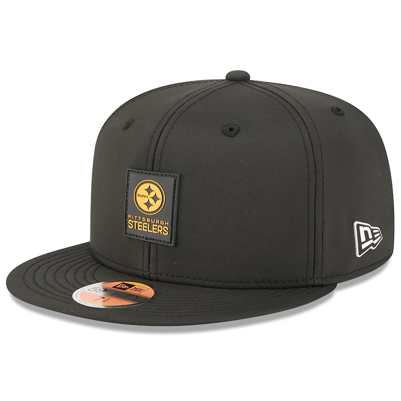Men's New Era Black Pittsburgh Steelers 2025 Sideline 59FIFTY Fitted Hat