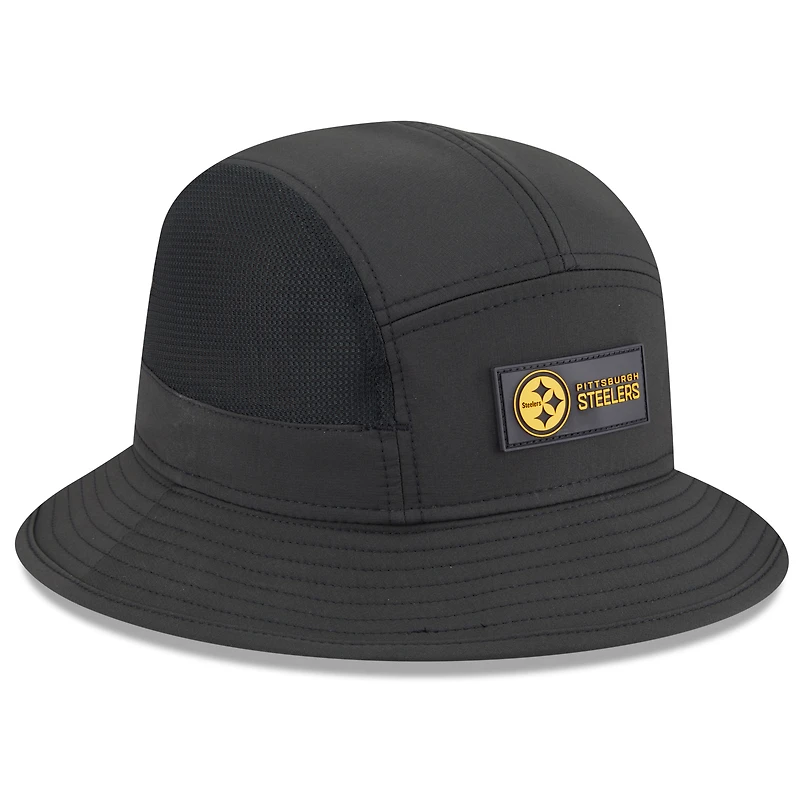 Bob noir New Era pour homme des Pittsburgh Steelers 2025 Sideline
