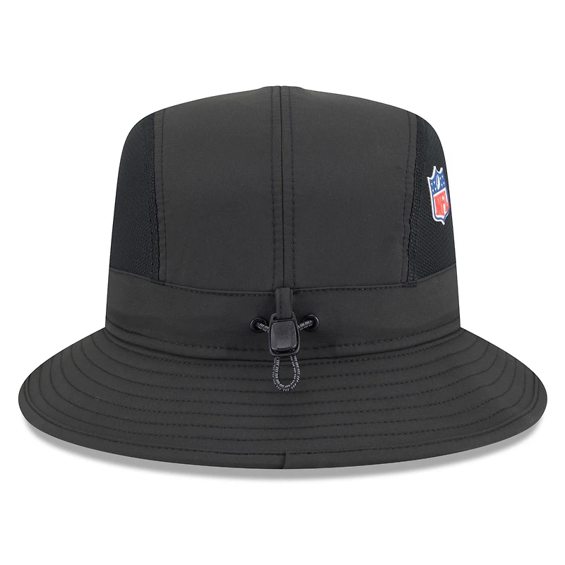 Bob noir New Era pour homme des Pittsburgh Steelers 2025 Sideline