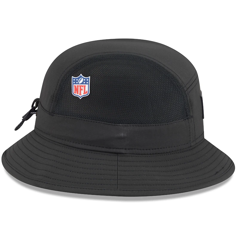 Men's New Era Black Pittsburgh Steelers 2025 Sideline Bucket Hat