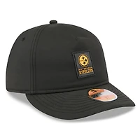 Casquette ajustée New Era noire Pittsburgh Steelers 2025 Sideline Retro Crown 59FIFTY pour homme