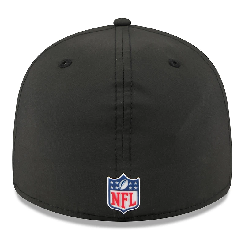 Casquette ajustée New Era noire Pittsburgh Steelers 2025 Sideline Retro Crown 59FIFTY pour homme