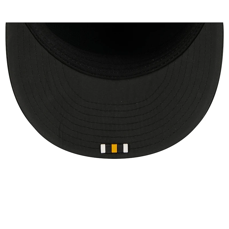 Men's New Era Black Pittsburgh Steelers 2025 Sideline Retro Crown 59FIFTY Fitted Hat