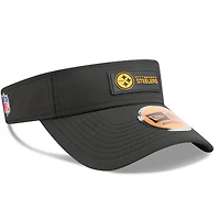 Men's New Era Black Pittsburgh Steelers 2025 Sideline  Visor