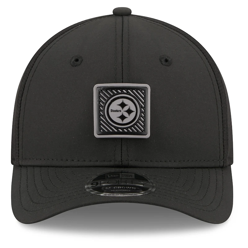 Men's New Era Black Pittsburgh Steelers 2026 NFL Training Camp 9FORTY Adjustable Hat