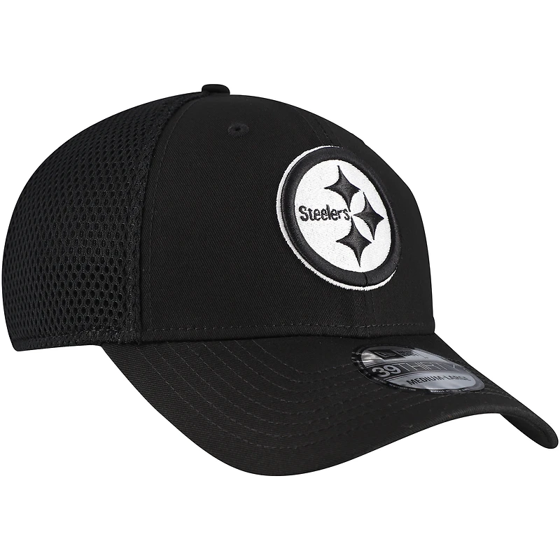 Men's New Era Black Pittsburgh Steelers 39THIRTY Flex Hat