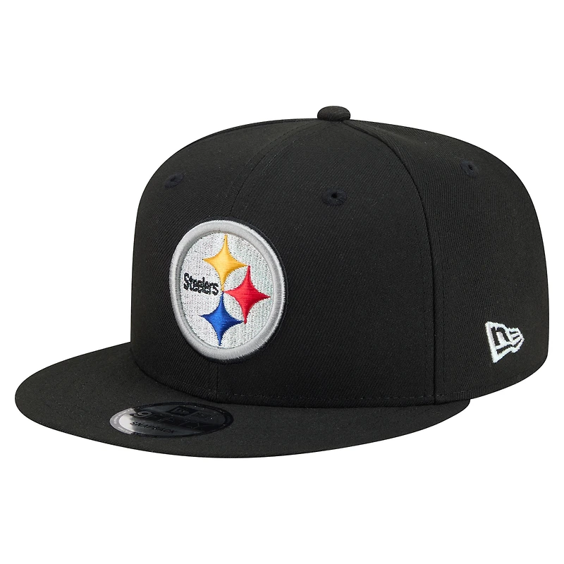 Men's New Era Black Pittsburgh Steelers 9FIFTY Snapback Hat