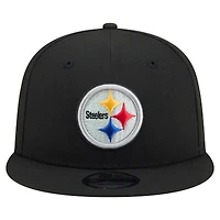Casquette snapback New Era 9FIFTY noire Pittsburgh Steelers pour homme