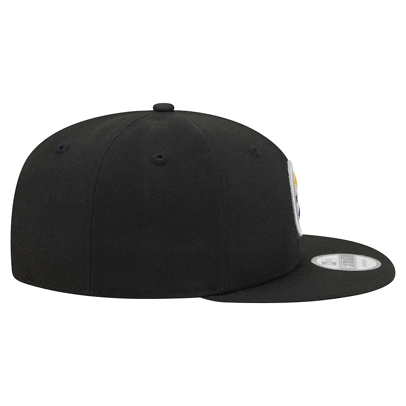 Men's New Era Black Pittsburgh Steelers 9FIFTY Snapback Hat