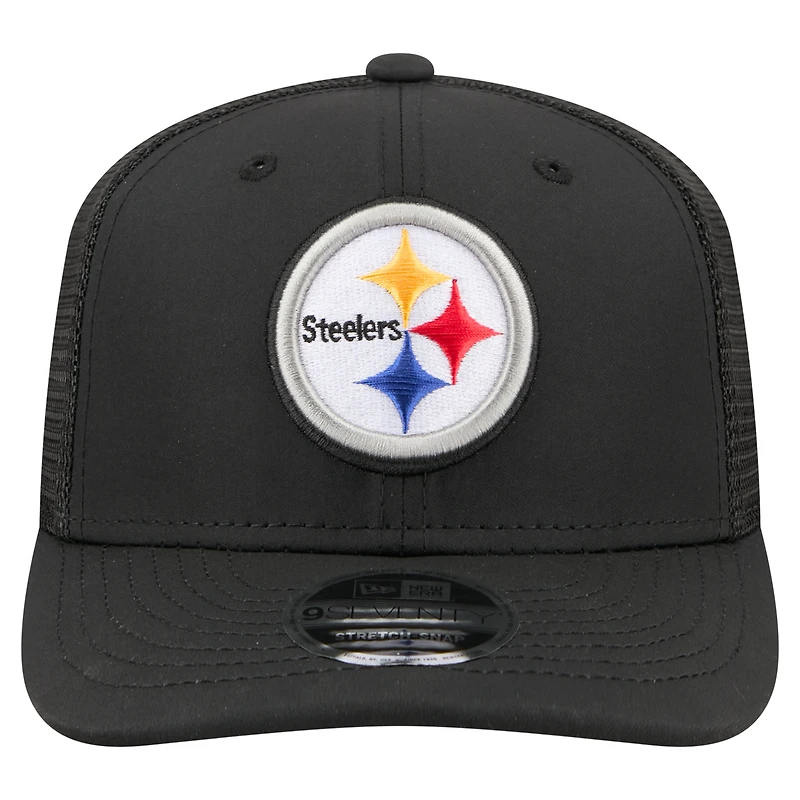 Casquette trucker New Era Pittsburgh Steelers 9SEVENTY noire pour homme, ajustable