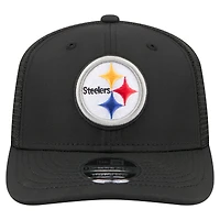 Casquette trucker New Era Pittsburgh Steelers 9SEVENTY noire pour homme, ajustable