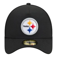 Men's New Era  Black Pittsburgh Steelers A-Frame 59FORTY Fitted Hat