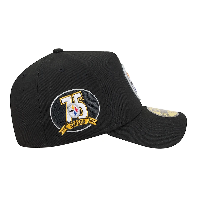 Men's New Era  Black Pittsburgh Steelers A-Frame 59FORTY Fitted Hat