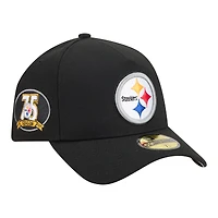 Casquette ajustée New Era noire Pittsburgh Steelers A-Frame 59FORTY pour homme