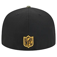 Men's New Era Black Pittsburgh Steelers Active Two-Tone Camo 59FIFTY Fitted Hat