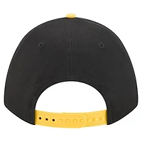 Men's New Era  Black Pittsburgh Steelers  Arch COOLERA 9FORTY A-Frame M-Crown Adjustable Hat