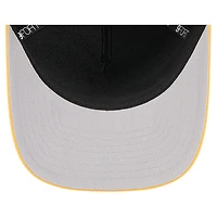 Men's New Era  Black Pittsburgh Steelers  Arch COOLERA 9FORTY A-Frame M-Crown Adjustable Hat