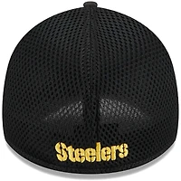 Men's New Era Black Pittsburgh Steelers Basic 39THIRTY Flex Hat