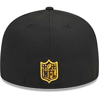 Men's New Era Black Pittsburgh Steelers Camo Undervisor 59FIFTY Fitted Hat