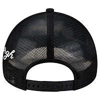 Men's New Era Black Pittsburgh Steelers City Script 9FORTY A-Frame Adjustable Hat
