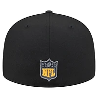 Men's New Era  Black Pittsburgh Steelers Color Pop 59FIFTY Fitted Hat
