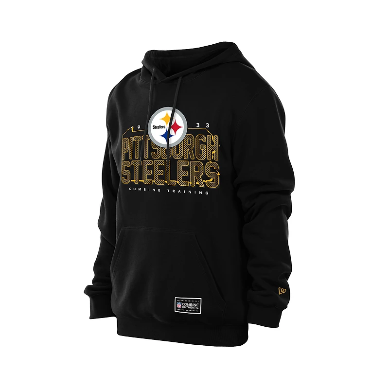 Men's New Era Black Pittsburgh Steelers Combine Authentic Local State Hoodie
