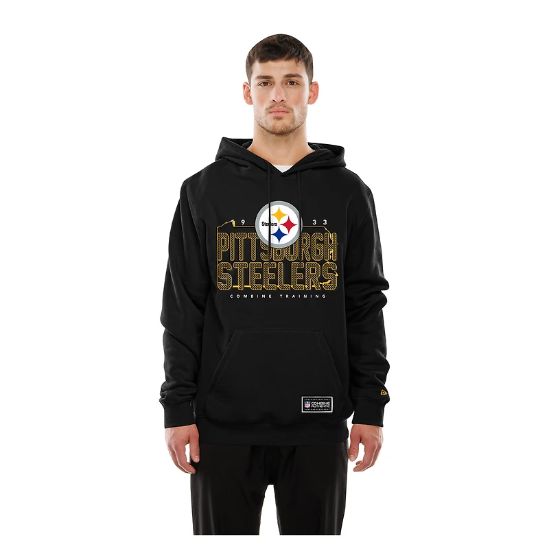 Men's New Era Black Pittsburgh Steelers Combine Authentic Local State Hoodie