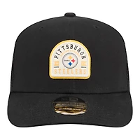 Casquette trucker ajustable New Era noire Pittsburgh Steelers Contest 9SEVENTY pour homme